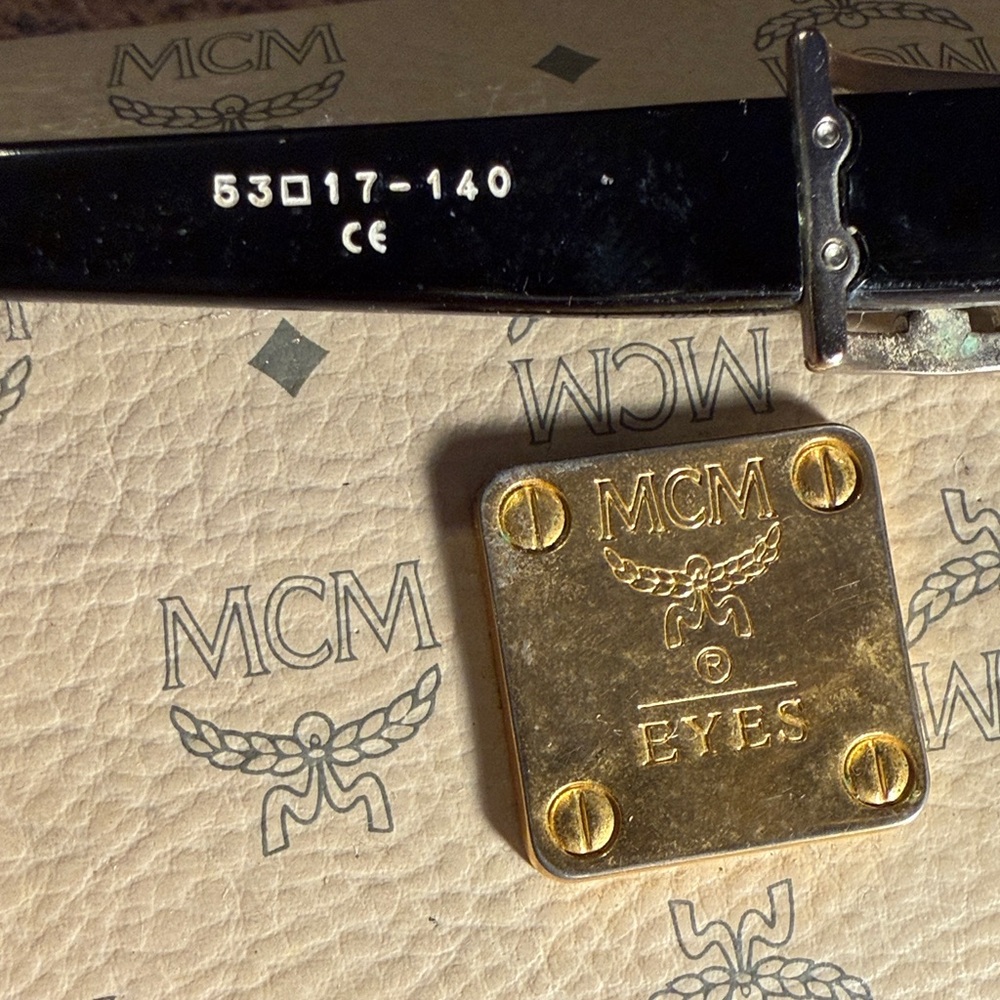 MCM Ivory Sunglasses with Black Accents - Picture 8 of 14